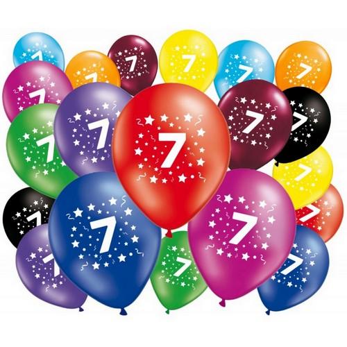 Lot de 20 ballons anniversaire 7 ans modifiee 500